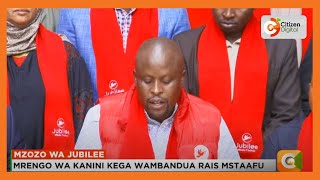 Kanini Kega faction suspends Uhuru as Jubilee party leader appoints Sabina Chege in acting capacity [upl. by Agon]