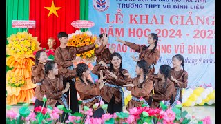 HỒNG HÒA CANA  MÚA  ĐẨY XE BÒ  KHAI GIẢNG THPT VŨ ĐÌNH LIỆU 2024 [upl. by Eiduj104]