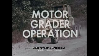 WABCO MOTOR GRADER OPERATION 1960s CONSTRUCTION TRAINING FILM 63934 [upl. by Annayd]