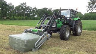 DeutzFahr collecting bales [upl. by Wehttam]