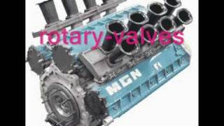 F1 engine MGN W12 with rotary valves F1 Motor mit Drehschieberinlass [upl. by Alvie277]