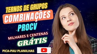 TERNOS DE GRUPOS COM COMBINAÇÕES  PROCV [upl. by Inihor538]