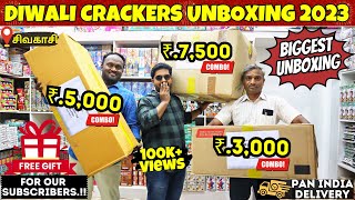 UNBOXING Diwali CRACKERS 2023  Crackers Combo Pack  Sivakasi Crackers Shop  Fancy  MK Reacts [upl. by Elacsap]