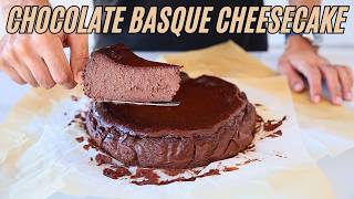 Chocolate Basque Cheesecake Recipe [upl. by Cohligan]