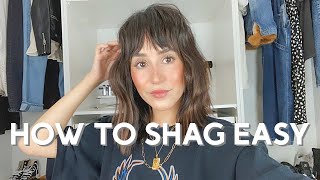 how to style a shag for beginners super easy [upl. by Ahsirk]