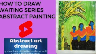 how to draw waiting lady series painting tutorialshortfeed [upl. by Koss]