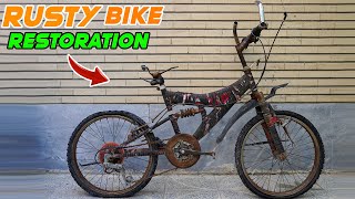 BIKE RESTORATION  Restoring a Rusty Bike to its Former Glory  From Trash to Treasure [upl. by Yecak261]