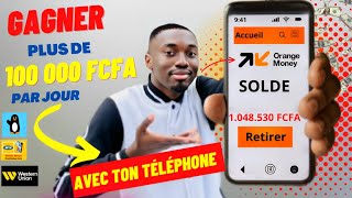 Gagner 100 000 FCFA  jour directement sur votre numéro de téléphone en utilisant Iworks [upl. by Deidre]