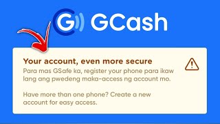 GCash Your account even more secure  Para mas GSafe ka register your phone para ikawlang ang [upl. by Alleahcim]