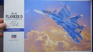 Hasegawa 172 Su33 Flanker D  Eggplane plamo unboxing [upl. by Ecissej]