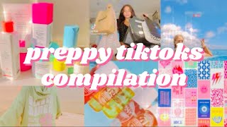 PREPPY TIKTOK COMPILATION 💗✨🛼 hauls grwms organization and more ✨preppy skincare aesthetic [upl. by Yerot]