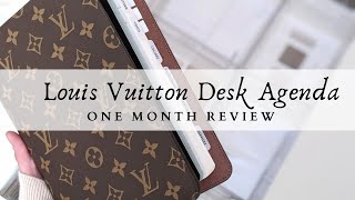 Louis Vuitton Desk Agenda Cover  One Month Review  Do I Recommend [upl. by Akisey190]