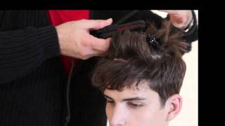 How to Get a Quiff in Mens Hair with the WAM mini straightening Iron Mens Quiff Hair Tutorial [upl. by Claiborn]