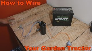 How to Wire Your Old Garden Tractor w Battery Ignition and Stator Charging [upl. by Kcirddahc]