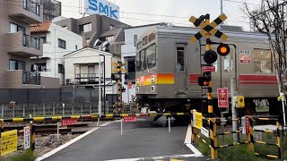 Railroad Crossing Togoshi Koen 5 JP  Tōkyū Ōimachi Line  Tokyo 踏切 戸越公園5 東急大井町線 [upl. by Eylloh]