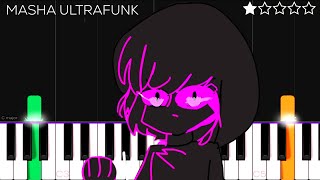 MASHA ULTRAFUNK  EASY Piano Tutorial [upl. by Gronseth]