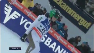 Peter Prevc  Kulm  16012016  Hill Record 244m ski jumping [upl. by Mcclelland]