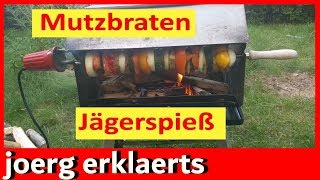 Russische Schaschlik Mutzbraten Spießbraten Fleischspieß Camping Check [upl. by Nehcterg]