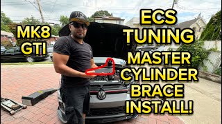 MK8 GTI ECS TUNING MASTER CYLINDER BRACE INSTALL [upl. by Alviani968]