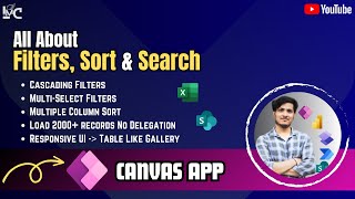 Load 2000 Records Filter Search amp Sort Data in One Canvas App Tutorial [upl. by Holcomb]