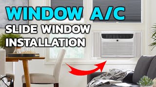 How To Install Window AC Unit With Horizontal Sliding Window [upl. by Ronna366]