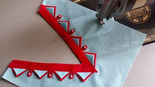 Neck Design Cutting And Stitching Sewing technique for beginners Sewing tips and tricks neck [upl. by Schilling861]