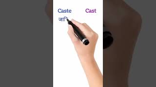 Caste and cast Meaning ll Useful word meaning l Vocabulary easywayoflearningenglish [upl. by Cherey476]