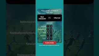 Real Valladolid vs Villarreal Today Prediction football predictions bettingtips [upl. by Cirdla183]