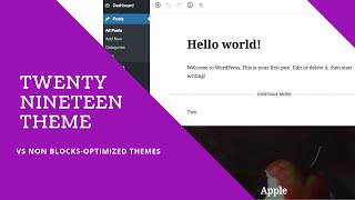 Why Twenty Nineteen Theme WordPress 2019 Theme is WP BlockOptimized Theme [upl. by Adin]