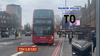 FULL ROUTE VISUAL  279 to Waltham Cross [upl. by Kiersten]