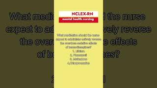 Neclxrn mental health  shorts psychiatric nursing exam  nursing [upl. by Ayvid]