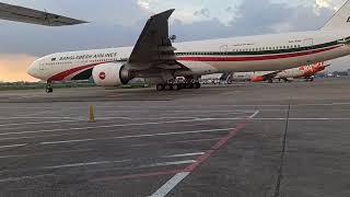 Biman Bangladesh Airlines Aircraft Boeing 777300 are ready for go saudi arabia From HSIA at Dhaka [upl. by Aronos71]