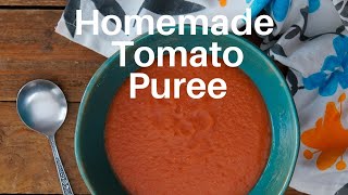 How to make a Homemade Tomato Puree Recipe by Archanas Kitchen [upl. by Ralina]