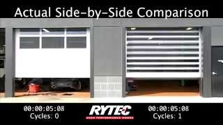 Real World Comparison Rytec Spiral® FV HighSpeed Door vs Conventional Garage Door [upl. by Lasala]