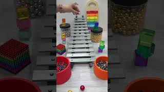 Satisfying Marble run Xylophone Colored Pearl Balls Glockenspiel [upl. by Maier]