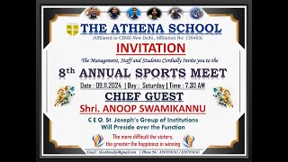 8TH ANNUAL SPORTS MEET AT THE ATHENA SCHOOL 202425  CBSE  WELCOME  DANCE  SONGS  GAMES SPEECH [upl. by Elianore]