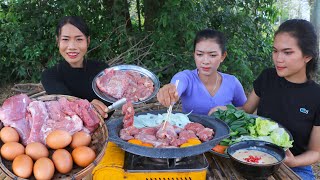 Yummy cooking beef fried with vegetable and tofu sauce recipe  Beef fried tofu recipe [upl. by Atelokin]