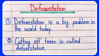 10 lines on Deforestation in English  Deforestation essay in English  Essay on Deforestation [upl. by Newo826]