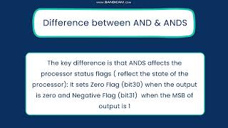 ANDANDS Instructions of ARM CortexM4 [upl. by Selin103]