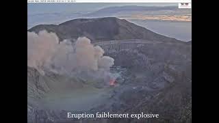 Départ déruption sur le volcan Poàs 11022019 [upl. by Nylecoj]