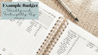 Example Budget  Weekly and Fortnightly Pay Period  How to budget  Zerobased Budget [upl. by Nevet]