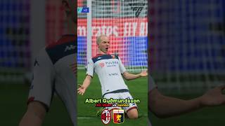 ALBERT GUÐMUNDSSON SCORES AC Milan vs Genoa [upl. by Ahsekyt]