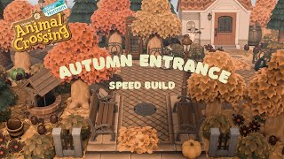 Autumn Town Entrance Speed Build Prepping this island for 20 update  ACNH [upl. by Myrle313]