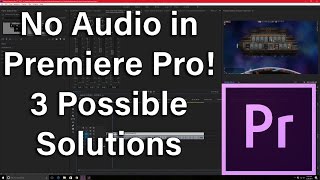 Premier Pro No Audio with File Imports 3 Possible Solutions [upl. by Ycat]