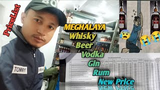 Meghalaya Daru Ki New Price List😰New Price Meghalaya whisky [upl. by Valiant]