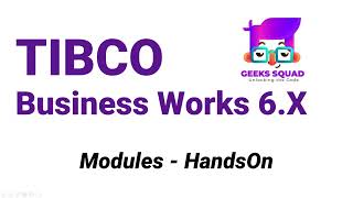 TIBCO BW6 Tutorial HandsOn Guide to Modules [upl. by Soiritos573]