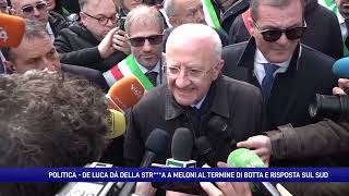 De Luca dà della stra a Meloni È scontro sul Sud [upl. by Farman927]