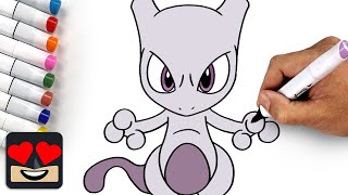 How To Draw Mewtwo  Pokemon [upl. by Notreve]