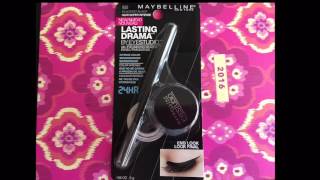 Maybelline lasting drama gel eyeliner review ➕ demo  first impression [upl. by Eiryt]