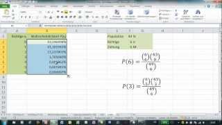 Excel  6 aus 49  Gewinnchance berechnen  Funktion HYPGEOMVERT [upl. by Rhys574]